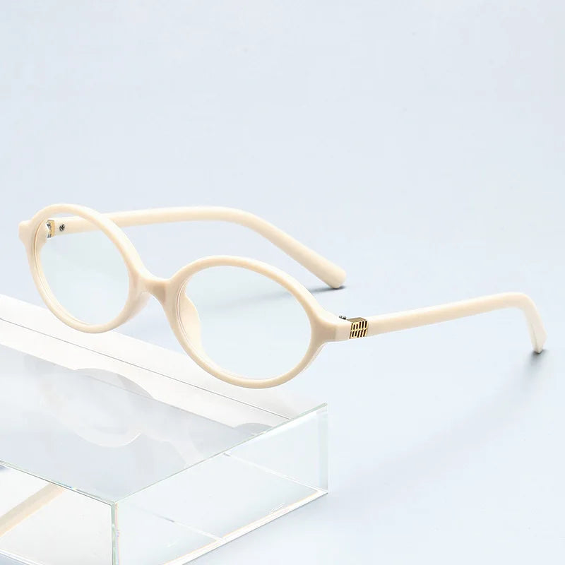 Fashion Small Oval Leopard Sunglasses Women Lovely Ins No Makeup Anti Blue Light Glasses Cute Decorative Computer Glasses 선글라스