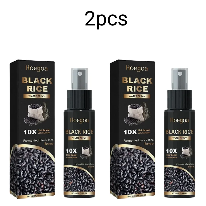 Black Rice Water Hair Growth Spray Deep Nourishing Prevent Loss Strengthen Hair Scalp Care Solution For Dense Hair Serum Product