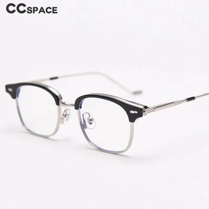 49425 Anti-Blue Light Square Half Frame Plastic Titanium Glasses Frames Ultralight Men Women Optical Fashion Computer Eyeglasses