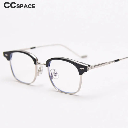 49425 Anti-Blue Light Square Half Frame Plastic Titanium Glasses Frames Ultralight Men Women Optical Fashion Computer Eyeglasses