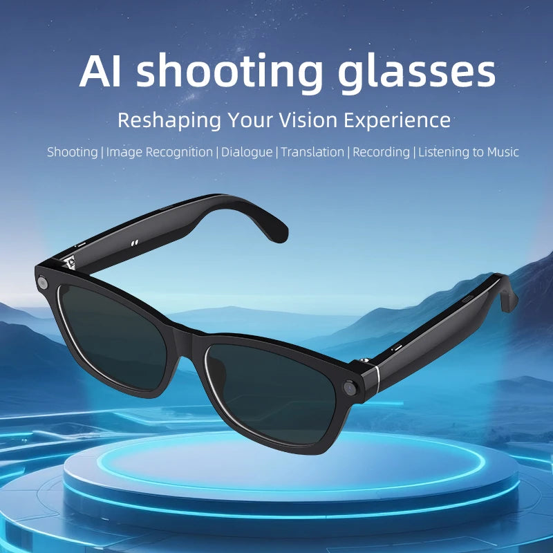 2025 New 800W Pixels Camera AI smart glasses 32GB Memory 1200P Video Shoot Wireless Transmission AI Translation Smart Sunglasses