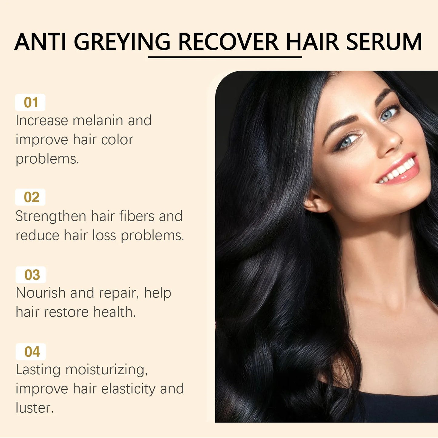 Darkening Hair Oil Blackening Natural Black Color Cleansing Strengthen Nourishment Repairing White Grey Hair Caring Essence Oil