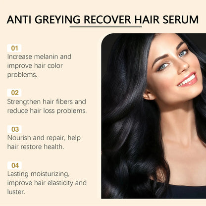 Darkening Hair Oil Blackening Natural Black Color Cleansing Strengthen Nourishment Repairing White Grey Hair Caring Essence Oil