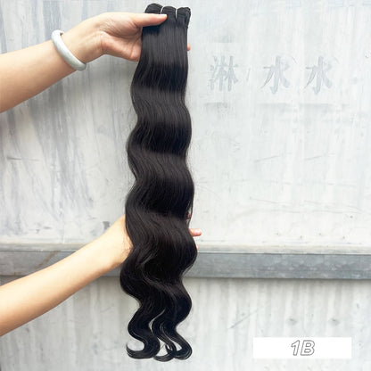 200g Body Wave Hair Weave Bundles Ombre Blond 613 Sliver White 60# 30Inches High Synthetic Heat Resistant Fiber Hair Extensions