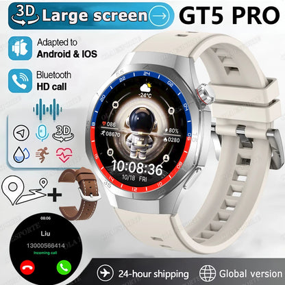 2025 WATCH 5 Smart Watch Men 1.52" HD AMOLED Screen Heart Rate Monitor Bluetooth Call GPS Sport Fitness Tracker Smartwatch Women