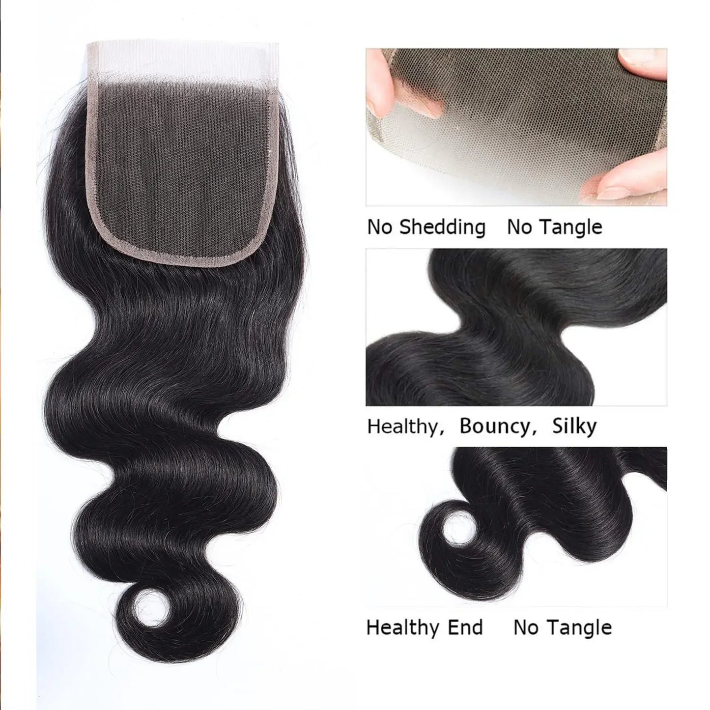 4x4 5x5 Body Wave Closure 6x6 Human Hair Lace Frontal Closure For Women Hair Extensions Swiss Lace  Brazilian Human Hair