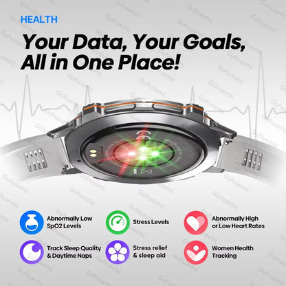 2025 New Military T-Rex 3 Bluetooth Call Smart Watch GPS Compass Barometric Altimeter 10ATM Waterproof Sports Smartwatches Men