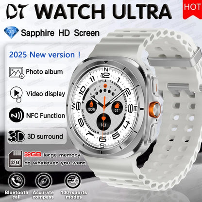 2025 Ultra 7 Smart Watch 32G Memory Video Play GPS NFC AMOLED Fitness Sport Waterproof Bluetooth call High-end Fashion Watches