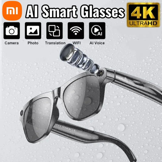 Xiaomi 4K HD AI Smart Glasses GPT 100MP Camera Bluetooth Call video Translation Voice Assistant Control Smart Glasses NEW 2025