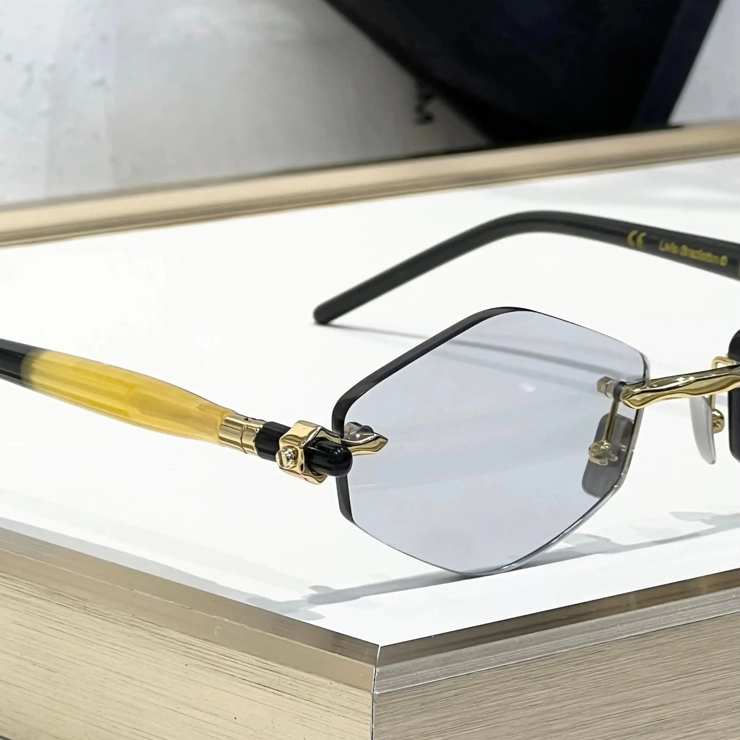 Germany Style Alloy Sunglasses Diomand Acetate Maske P60 Classical Luxury Designer Brand Solar Uv400 Rimless Sunglasses