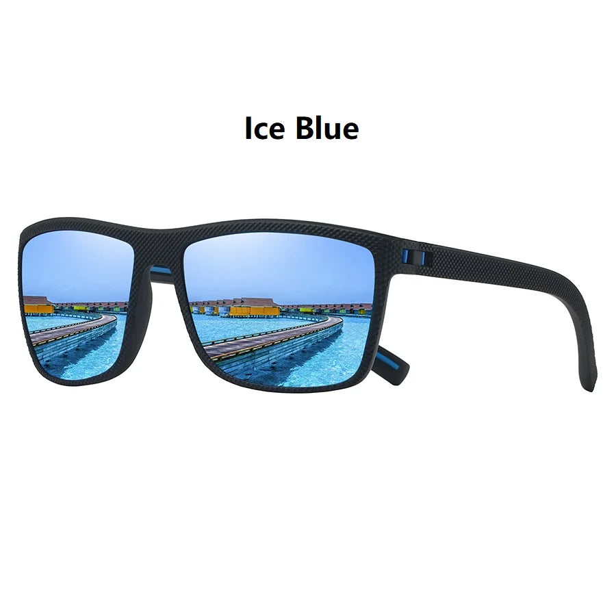 Fashion Vintage Check Pattern Square Sunglasses Men Women Fishing Driving Man Luxury Brand Designer Sun Glasses UV400 Eyewear