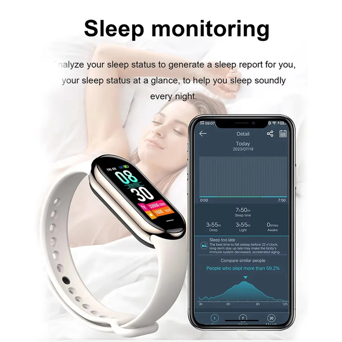 New M8 Band Smart Watch Men Women Smartwatch Heart Rate Sports Fitness Tracking Bracelet Smartband Men Watches For Android IOS