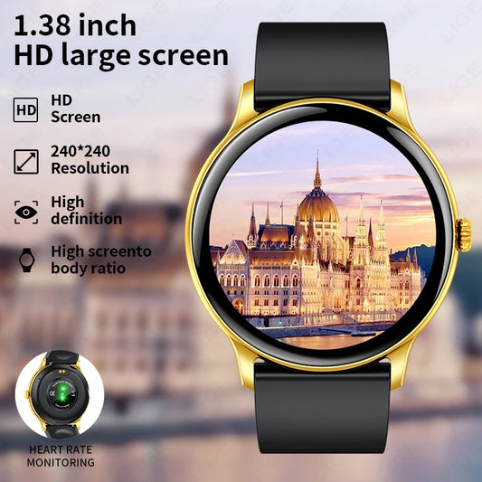 LIGE 2025 Bluetooth Call Full Touch HD Thin Screen Smart Watch Women IP68 Waterproof Watch Sport Fitness Tracker Smartwatch Men