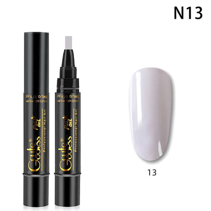 1 Pcs Pure Color Gel Nail Polish Pen For Nails Art Gel Semi Permanent Base Top Coat UV Gel Varnish Hybrid Neon Nail Polish