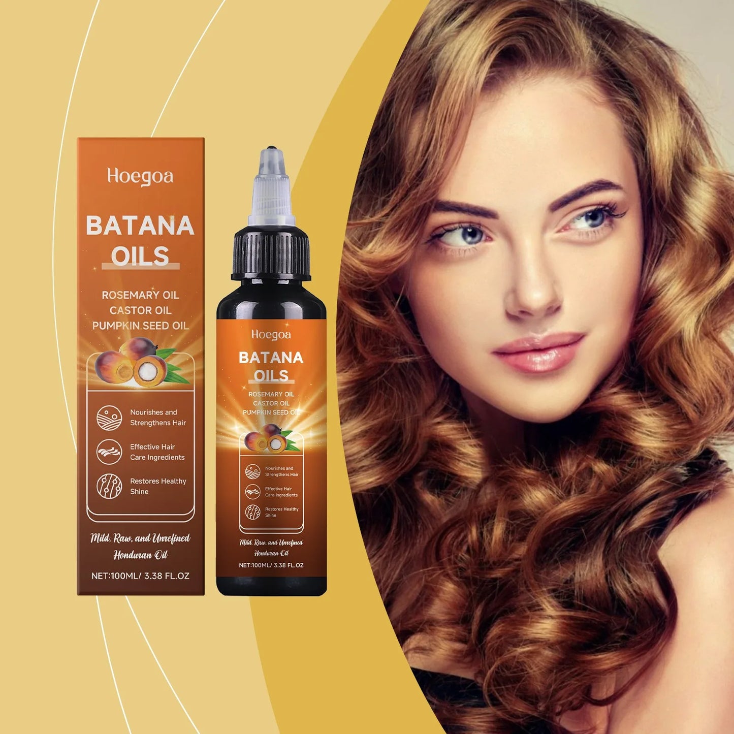 Batana Hair Oil Rosemary Hair Growth Scalp Care Oil Nourishes Hair Conditioning Follicle Strengthens Roots Anti Loss Repair Dry