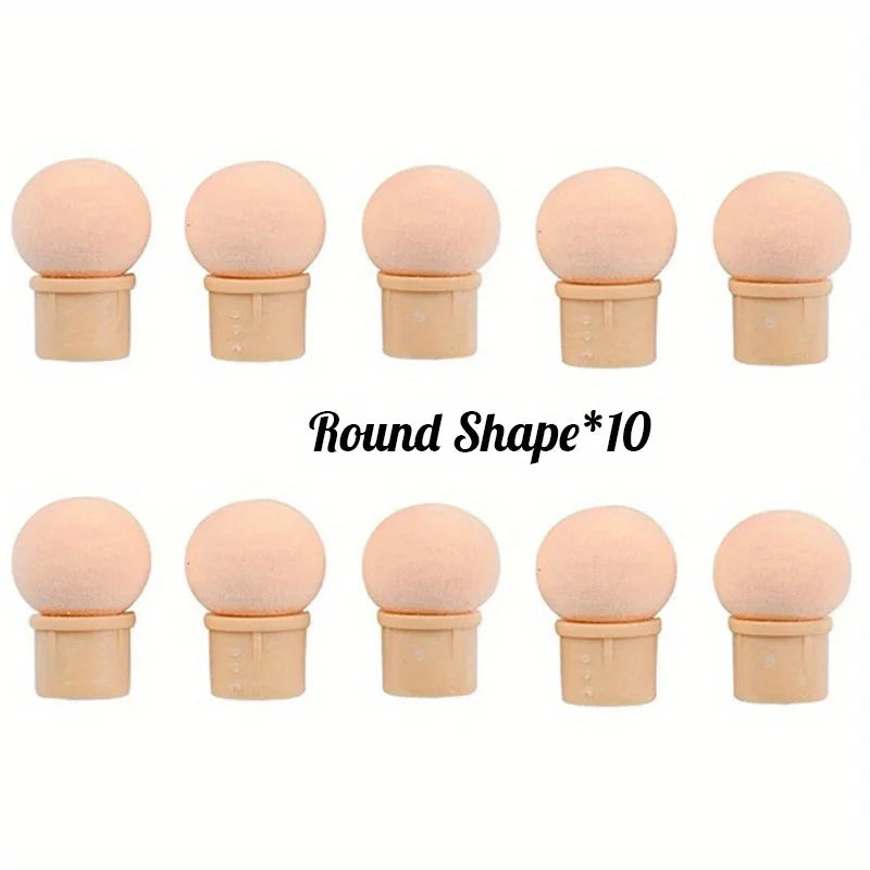 Double-ended Gradient Shading Pen Dotting Brush Sponge Head Rhinestone Handle Nail Art Brush Nail Art Painting Manicure Tools