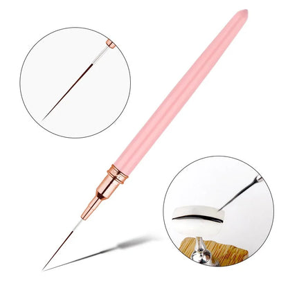 5 Pieces Set Liner Brush for Nail Art Painting,Fine Liner Brushes for Nails,Liner Nail Brush Set for Acrylic