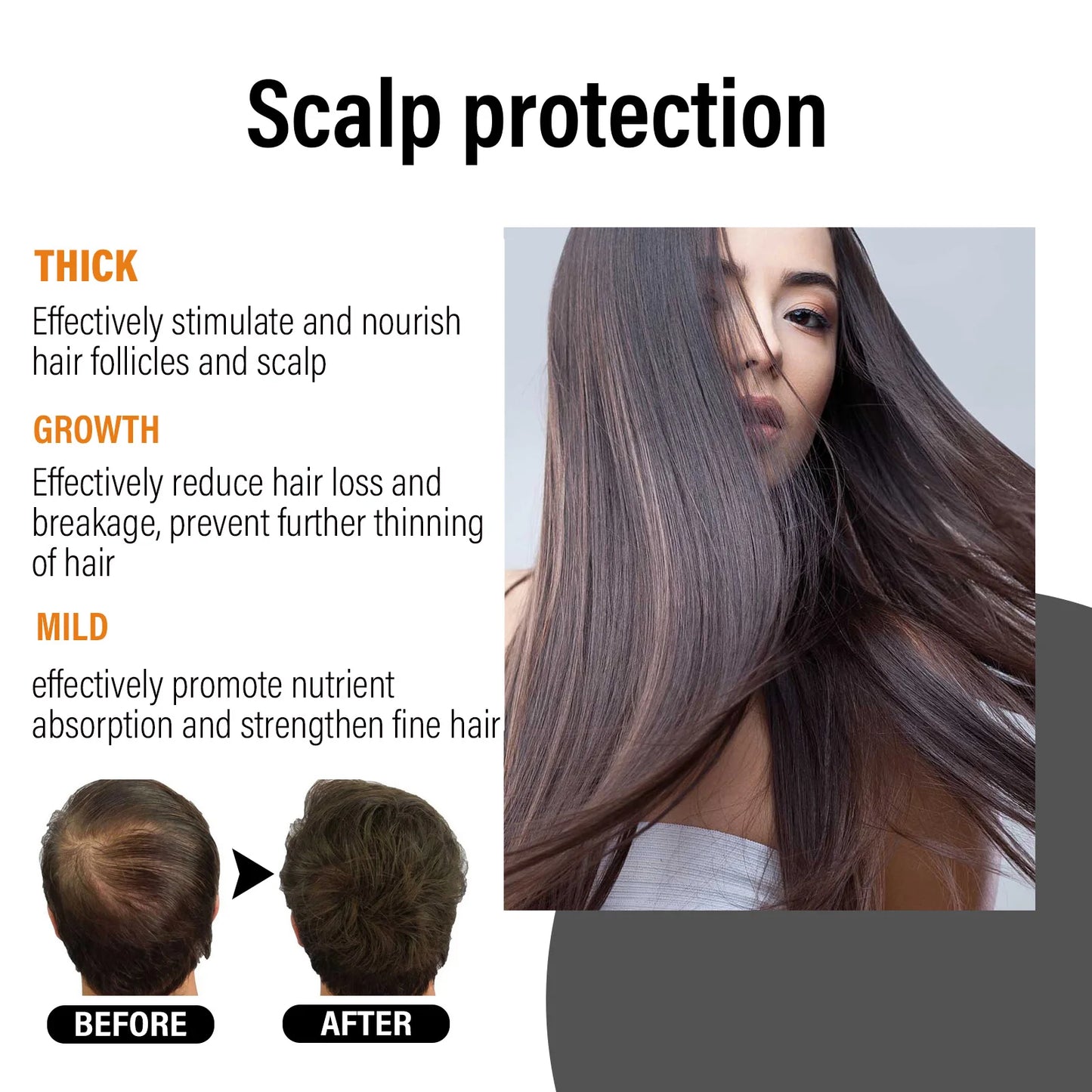 Hair Care Serum Oil Ginger Hair Regrowth Anti-Hair Loss Repairing Nourish Damaged Hair Roots Dense Essence Hair Conditioner