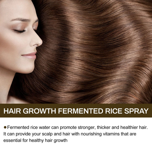 Fast Hair Growth Spray Fermented Rice Water Serum Prevent Thinning Dry Frizzy Repair Refreshing Anti Hair Loss Treatment Product