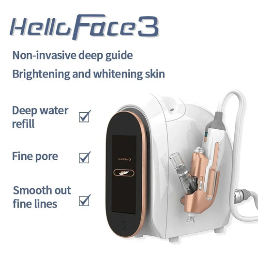 Hello Face 3 High Pressure Airflow Facial Care System - Hydrating Beauty Maintenance Equipment for Skin Care-W8