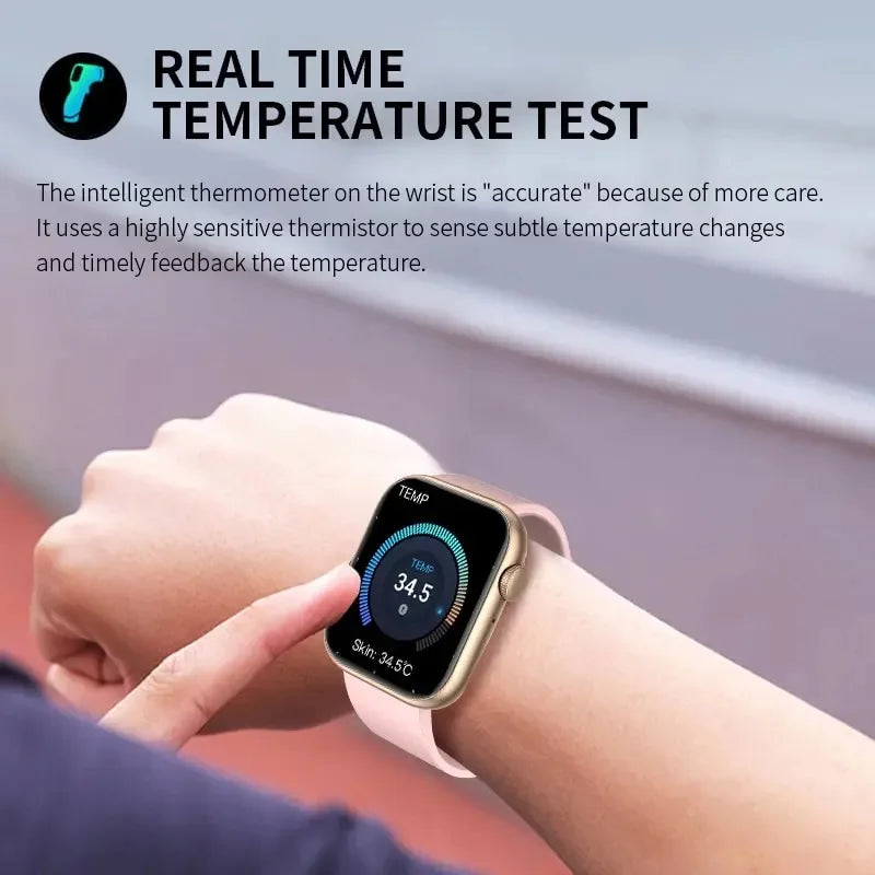 NEW Watch 10 Smart Watch Men Body Temperature BT Call NFC Always on Display GPS Sport Watches Smartwatch For iPhone Android