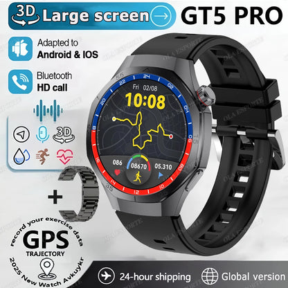 New Men Smart Watch 300mAh Large Battery HD AMOLED Screen Call Smartwatch Women Multiple Sports Modes Waterproof Sports Watches