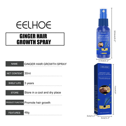 Ginger Hair Growth Serum Spray Essence Prevent Hair Loss Scalp Treatment Improve Alopecia Strengthening Roots Hair Care Fluid