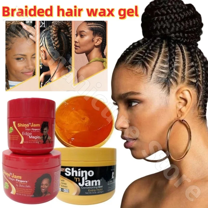 Shine and Jam Edge Control Hair Wax Dreadlocks Gel Braid Hair Moisturizing Styling Oil Nourishing and Smooth