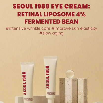Seoul 1988 Retinol Eye Cream Anti-wrinkle Firm Skin Long-lasting Moisturizing Hydrating Lighten Fine Lines Skin Care