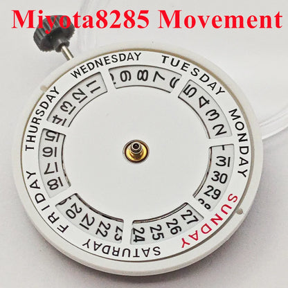 Miyota8285 Self-Winding Automatic Mechanical Movement 21 Jewels High-Precision Watch Movement Double Calendar Movement