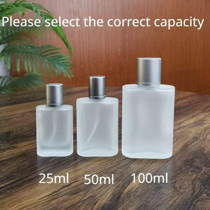 25/50/100ml Screw Top Sandblasted Glass Perfume Bottle Liquid Spray Bottle Empty Dispenser Bottle Empty Makeup Fine Mist Bottles