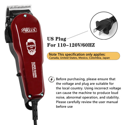 Adjustable Professional Corded Hair Clipper  Hair Trimmer For Men 10W Electric Powerful Barber Shop Haircut Machine Tapering