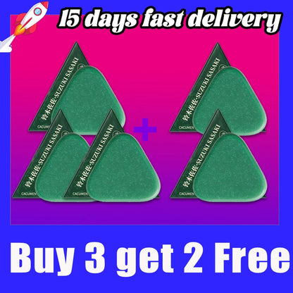 Herbal Extracts Arborvitae Leaf and Usmal Grass Shampoo Bar, Cleaning, Oil Control, Thickening Hair Shampoo Bar