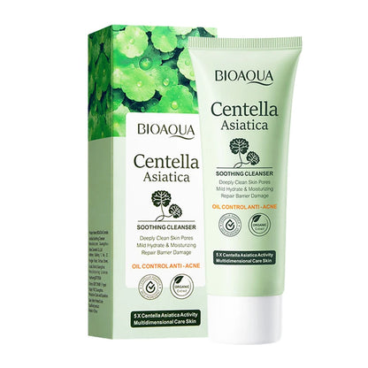 1/2pcs BIOAQUA Centella Asiatica Facial Cleanser Moisturizing Oil Control Cleansing Face Wash Foam Facial Cleanser Skin Care