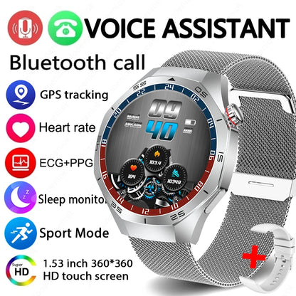 2025 NEW Watch GT5 PRO Smartwatch GPS Motion Trajectory HD Screen Bluetooth Call NFC Men Smart Watch Outdoor Sport Watches Men