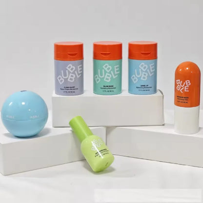 Bubble Skincare Advanced Balancing Face Cream Eye Cream Vitamin E Aloe Vera Gel Niacinamide to improve skin texture and radiance