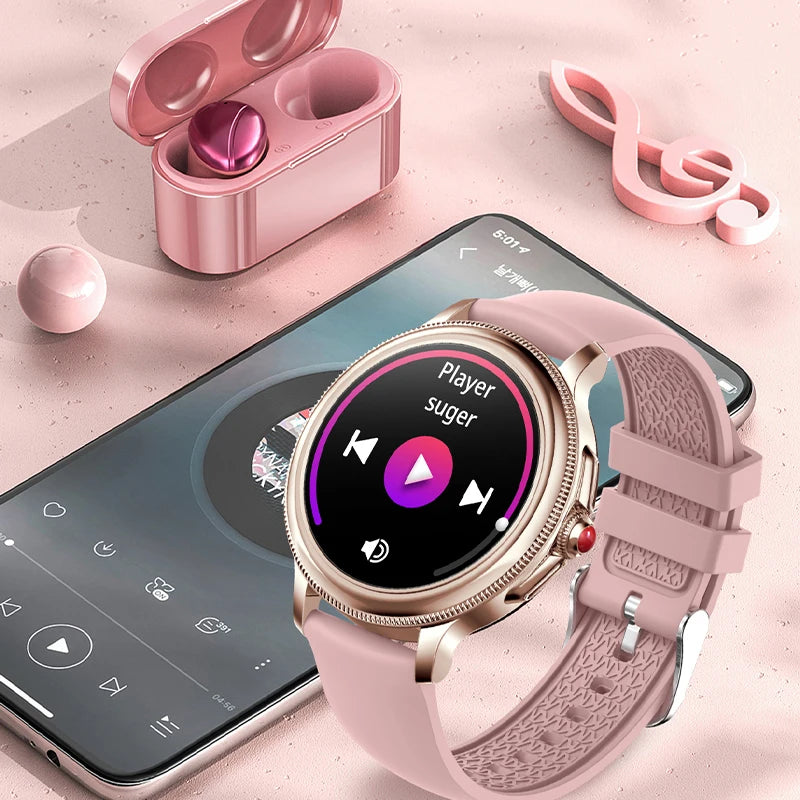 2025 New Women's Smart Watch 1.2-inch Full Circle Full Touch Screen Heart Rate Sleep Monitoring Built in Multi sport Mode Watch
