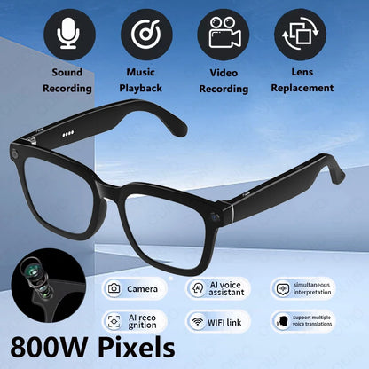 2025 New 800W Pixels Camera AI smart glasses 32GB Memory 1200P Video Shoot Wireless Transmission AI Translation Smart Sunglasses