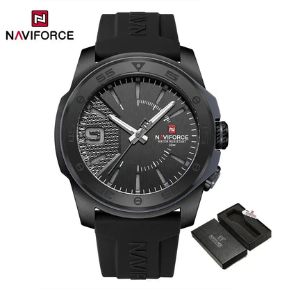 NAVIFORCE Luxury Fashion Quartz Watches for men Silicone Strap Hand Clock 50m Waterproof Japan Movement Man Sports Wristwatches