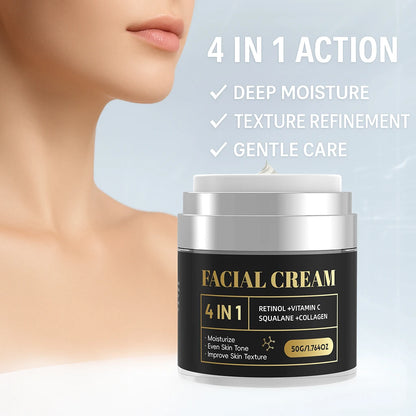 Progressive Refining Cream 50g - 4-in-1 Retinol + Vitamin C & Squalane to Enhance Radiance & Support Skin Deep Nourishment