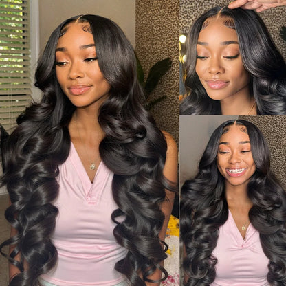 100% Human Hair Brazilian 30 40 Inch Body Wave 13x4 HD Transparent Lace Front Wig black 13x6 Lace Frontal Wigs Pre Plucked