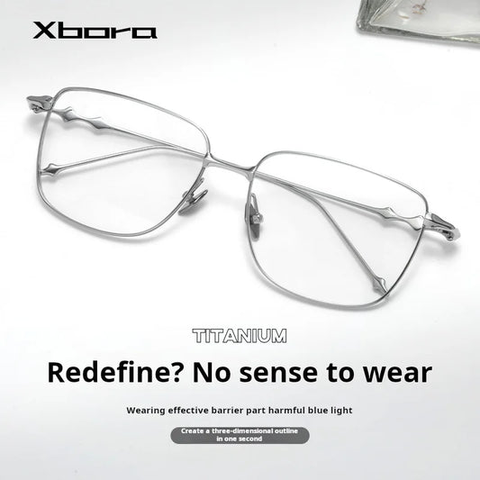 Korean gm Eyeglass Titanium Retro Optical Glasses Frames For Men Women Big Size Eyeglasses Frames Prescription Myopia Eyewear