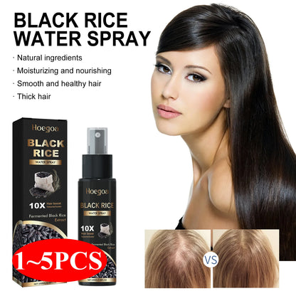 Black Rice Water Hair Care Spray Deep Moisturise Strengthens Hair Roots Ginger Scalp Care Repair Essence Fluid Hair Care
