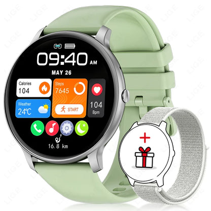 LIGE 2025 Bluetooth Call Smart Watch Women Custom Dial Watches Men Sports Fitness Tracker Heart Rate Smartwatch For Android iOS