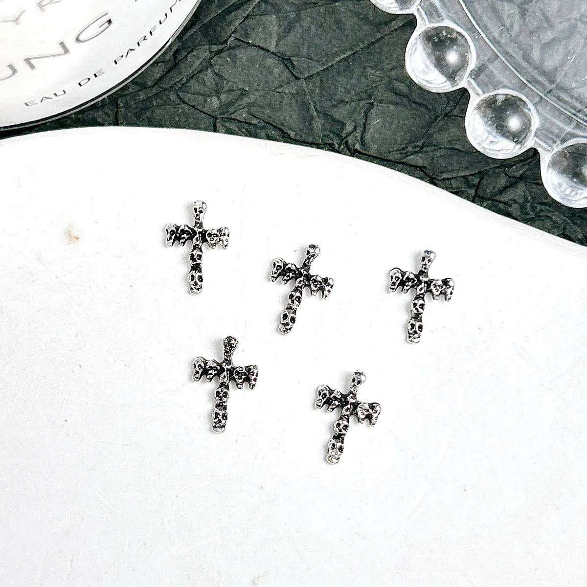 20PCS Multiple Style Classic Cross Alloy Nail Art Decorations 3D Minimalist Creative Cross Cool Style Nail Charms DIY Nail Parts