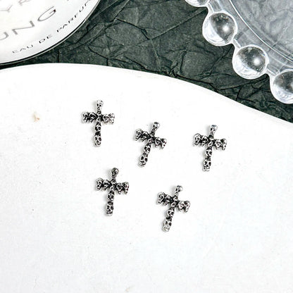 20PCS Multiple Style Classic Cross Alloy Nail Art Decorations 3D Minimalist Creative Cross Cool Style Nail Charms DIY Nail Parts