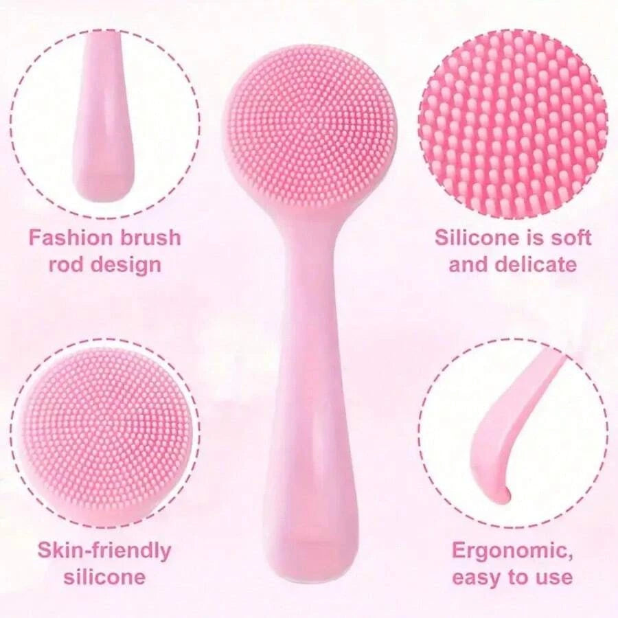 1/3/6Pcs Silicone Facial Cleansing Brushes Set - Gentle Exfoliating, Deep Cleaning, Makeup Remover, Blackhead Removal