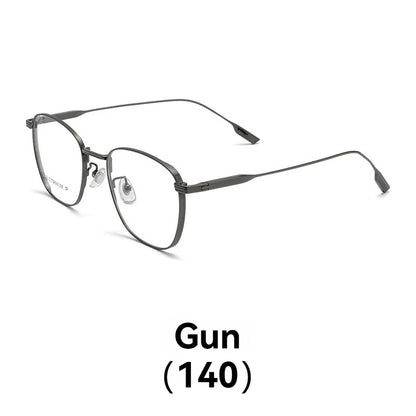New ultra-light pure titanium thickened wide-edged large-frame glasses for men's fashionable and versatile big face design