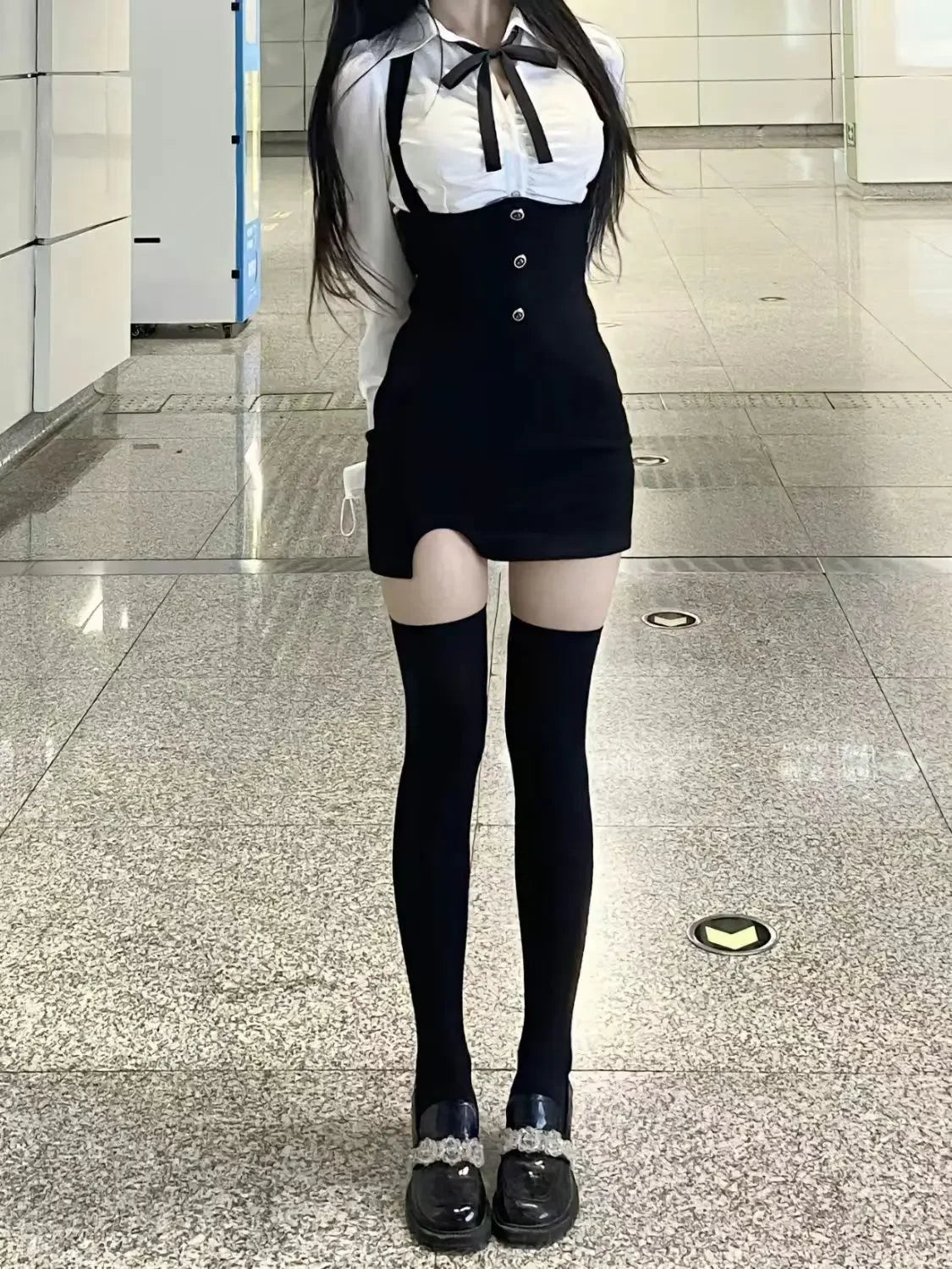 American Style Women's Spring Summer New 2023 Pleated Shirt Collar Tie Backless Hip Package Dress 2-piece Set China Origin