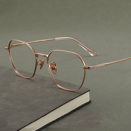 BCLEAR New Arrival Fashion Men Women Pure Titanium Eyeglasses Frames Fashion Literary Retro Prescription Spectacles Ultra-light
